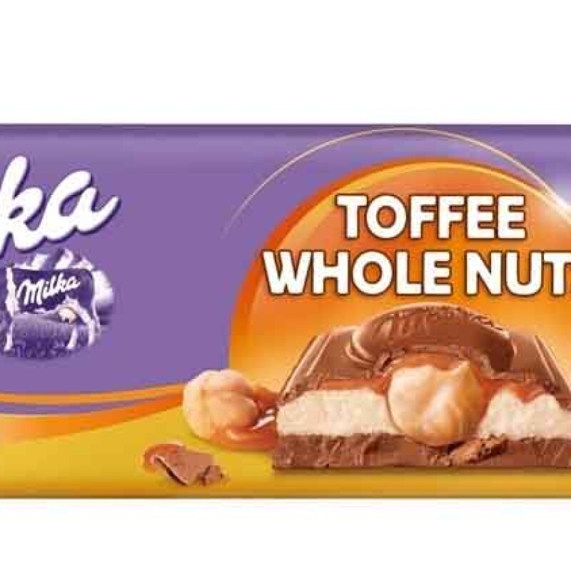 MILKA  TOFFE WHOLE NUTS  300 G.