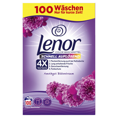 LENOR  AMETHYST & FLORAL POWDER DETERGENT 6 KG - 100 WL