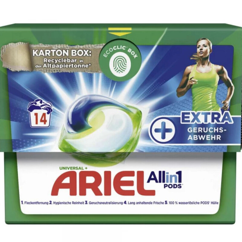 ARIEL REGULAR EXTRA ODOR DEFENSE  ALL-IN ONE PODS  14-WL