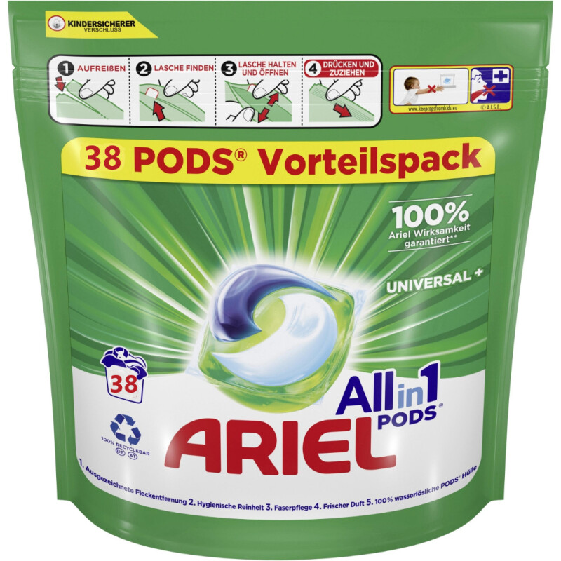 ARIEL REGULAR ALL-IN ONE PODS bag2x38-WL