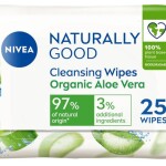 NIVEA FACE CLEANSING WIPES ORGANIC ALOE VERA 25 pcs