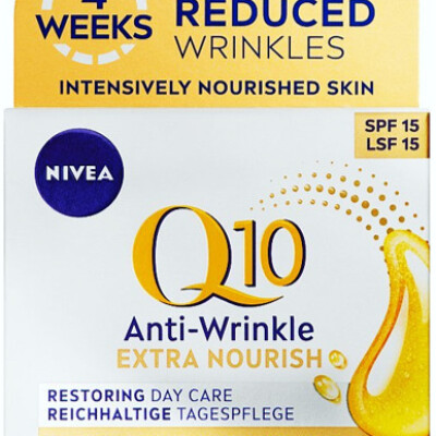 NIVEA FACE Q10 ANTI-WRINKLE EXTRA NOURISHING DAY CREAM SPF 15 DRY SKIN  50 ml.