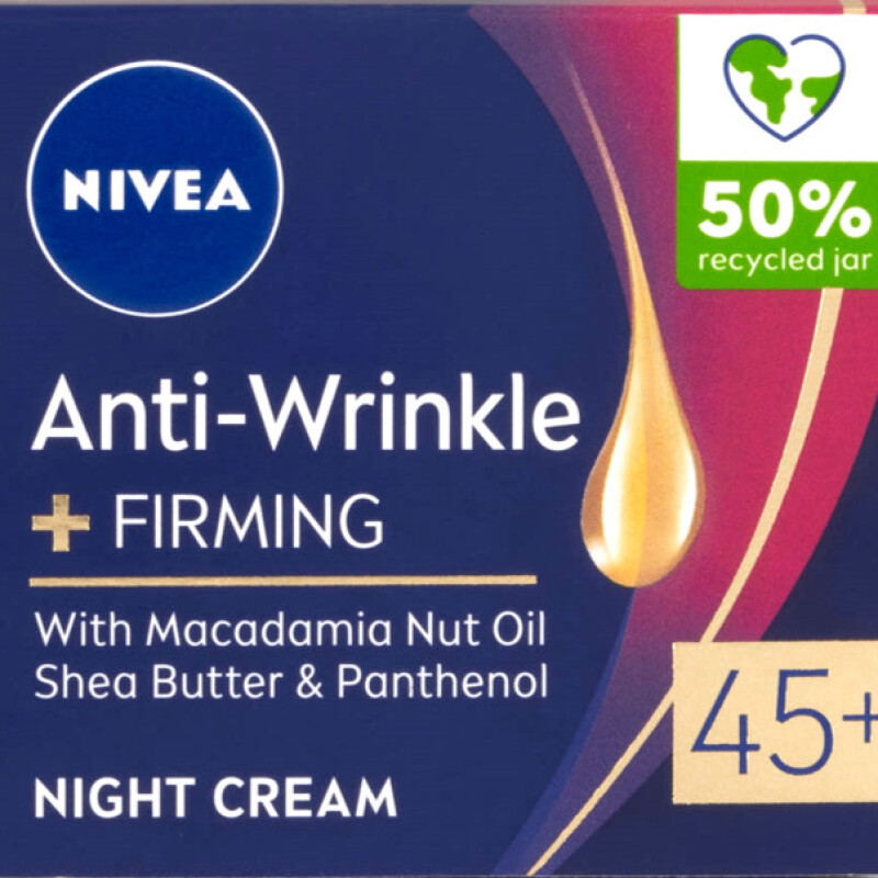 NIVEA FACE 45+ NIGHT CREAM  ANTI-WRINKLE & FIRMING  50 ml.