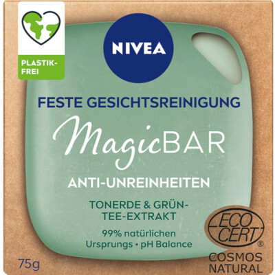 NIVEA FACE CLEANSING MAGIC BAR PORE REFINING CLAY & GREEN TEA 75 g.