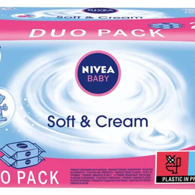 NIVEA BABY SOFT & CREAM  WIPES DUO PACK126 pcs.