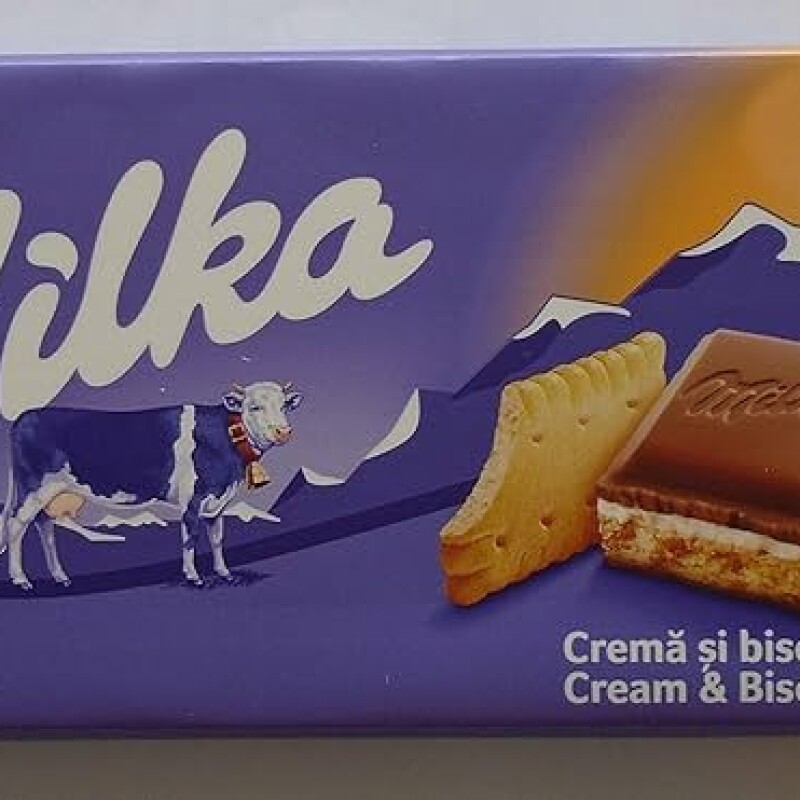 MILKA  CREAM & BISCUIT  100 G.