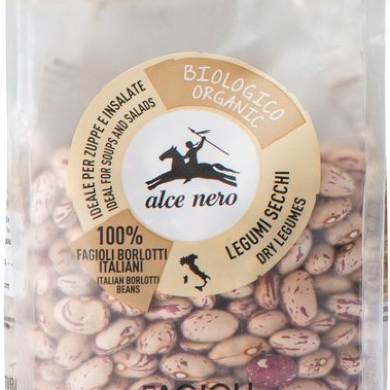 ALCE NERO ORGANIC BORLOTTI BEANS 400g