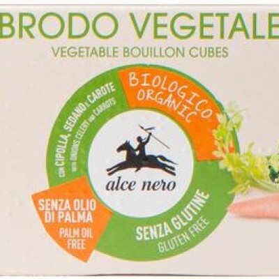 ALCE NERO ORGANIC VEGETABLE BOULLION CUBES WITHOUT PALM OIL 100g