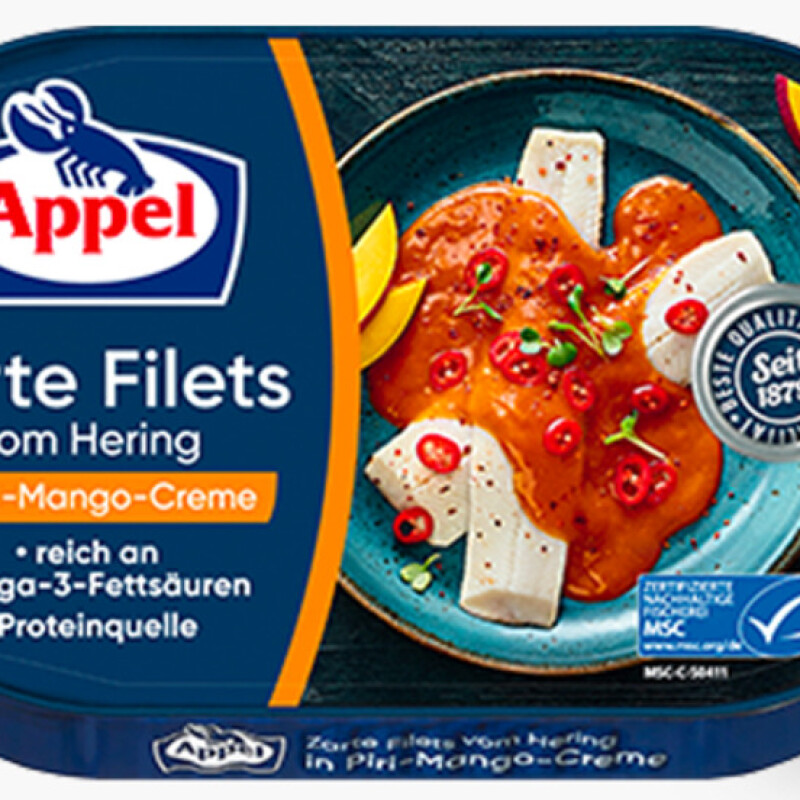 APPEL HERINGSFILET PIRI-MANGO-CREME 200 G.