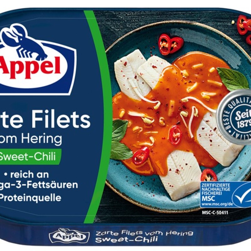 APPEL HERINGSFILET SWEET-CHILI 200 G.