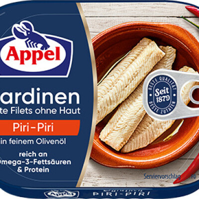 APPEL SARDINENFILETS PIRI PIRI 105 G.