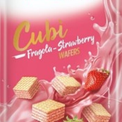 BALCONI CUBI WAFERS STRAWBERRY  BAG  250 G.