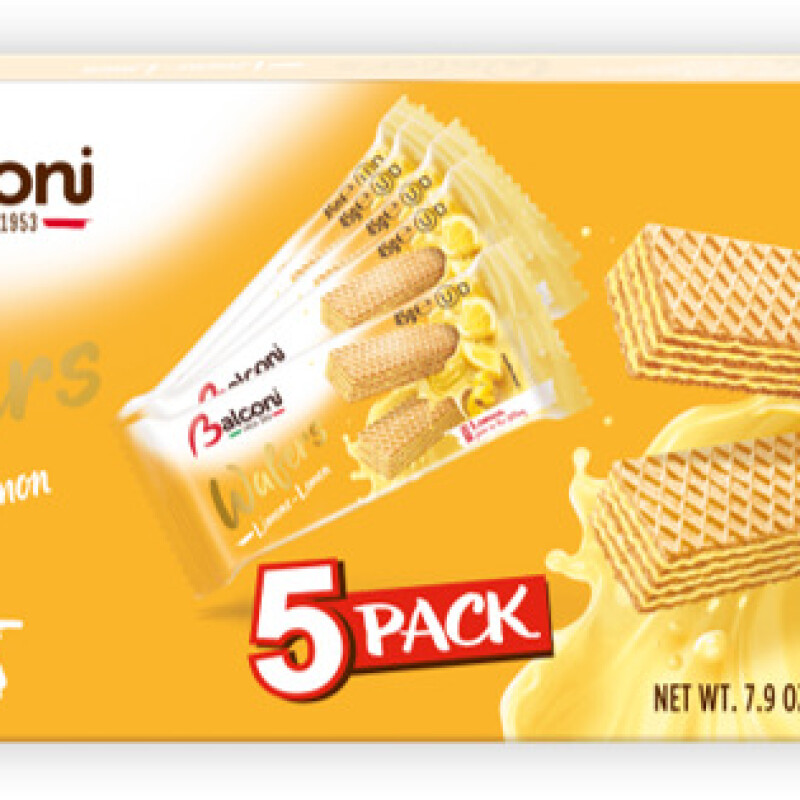 BALCONI WAFERS LEMON 5 PACK  225 G.