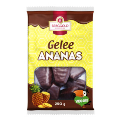 BERGGOLD GELEE-ANANAS SCHOKOLIERT 250g