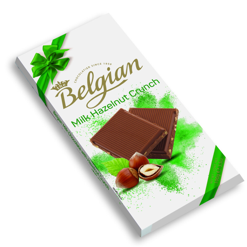 BELGIAN BAR MILK HAZELNUTS CHOCOLATE  2100 G.