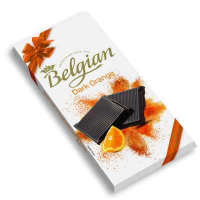 BELGIAN BAR DARK ORANGE CHOCOLATE  2100 G.