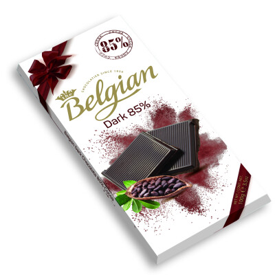 BELGIAN BAR 85% DARK CHOCOLATE  2100 G.