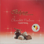 BELGIAN TRADITIONS ASSORTED PRALINES BOX RED  200 G.