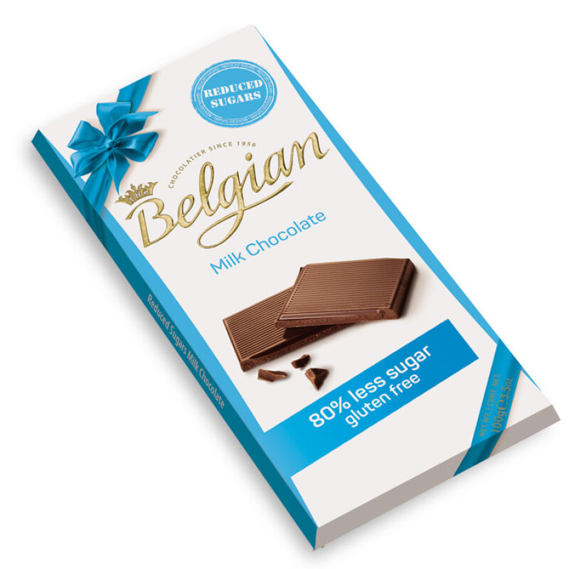 BELGIAN BAR NSA  MILK CHOCOLATE  100 G.