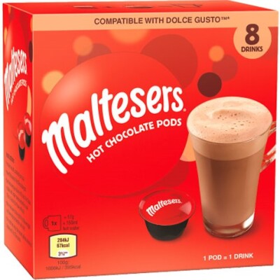 MALTESERS HOT CHOCOLATE PODS FOR DOLCE GUSTO 8 PODS