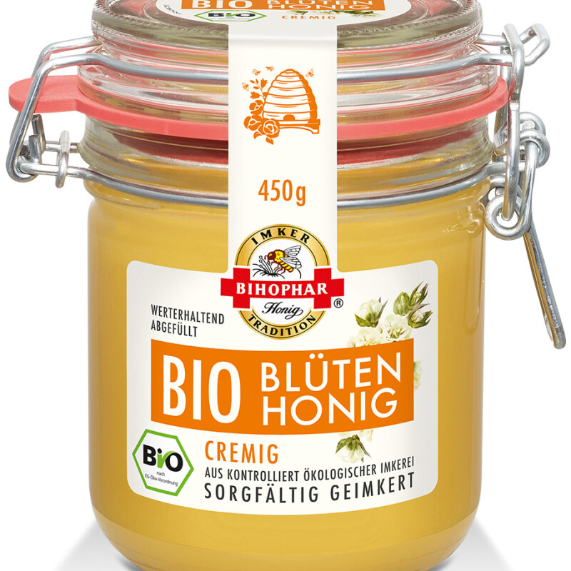 BIHOPHAR BIO BLUETEN HONIG CREMIG 450 G.