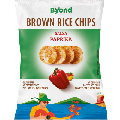 B.YOND SALSA PAPRIKA BROWN RICE CHIPS  184 G.