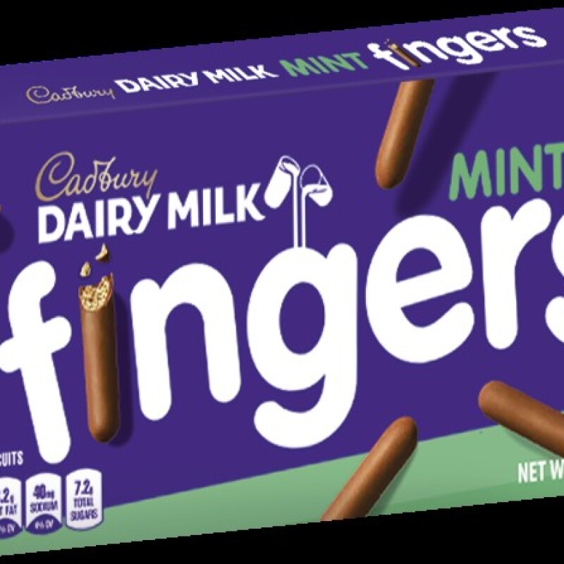 CADBURY MINT CHOCOLATE FINGERS 114 G.