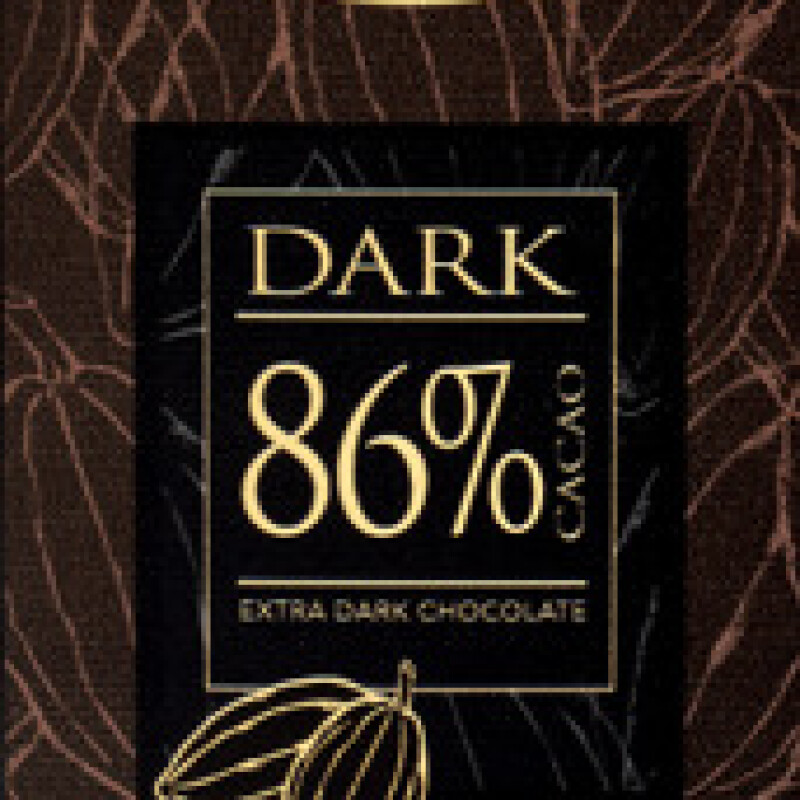 CAFFAREL 86% DARK CHOCOLATE BAR   80 G.