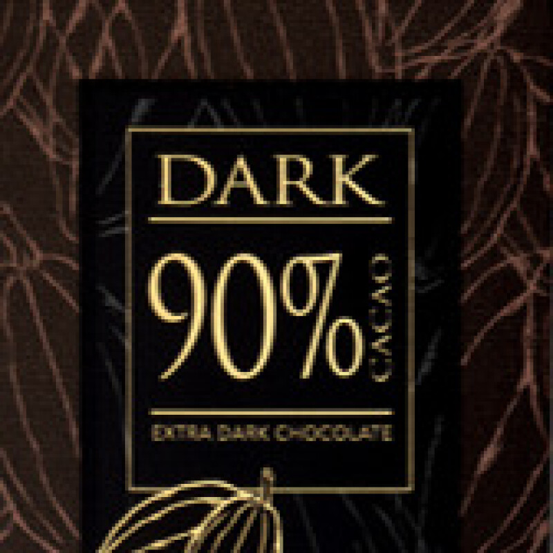 CAFFAREL 90% DARK CHOCOLATE BAR   80 G.