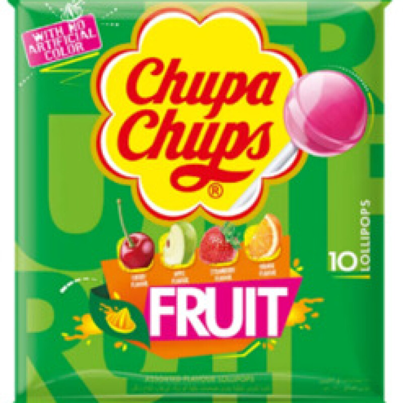 CHUPA CHUPS FRUIT 10 PCS BAG 120 G.