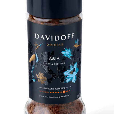 DAVIDOFF ORIGINS ASIA  INSTANT COFFEE 100 G. - GLASS