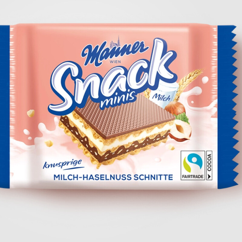 MANNER SNACK MINIS MILCH-HASELNUSS  225 G.