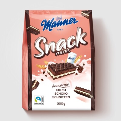 MANNER SNACK MINIS MILCH-SCHOKO  300 G.