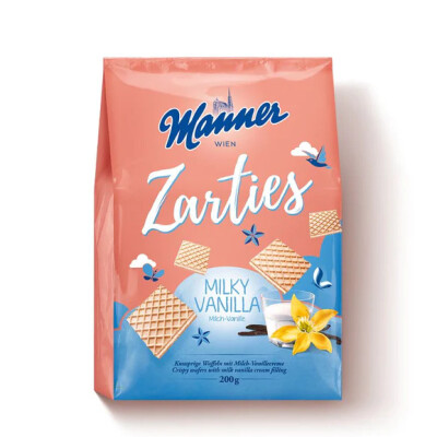 MANNER ZARTIES MILKY VANILLA WAFERS  200 G.