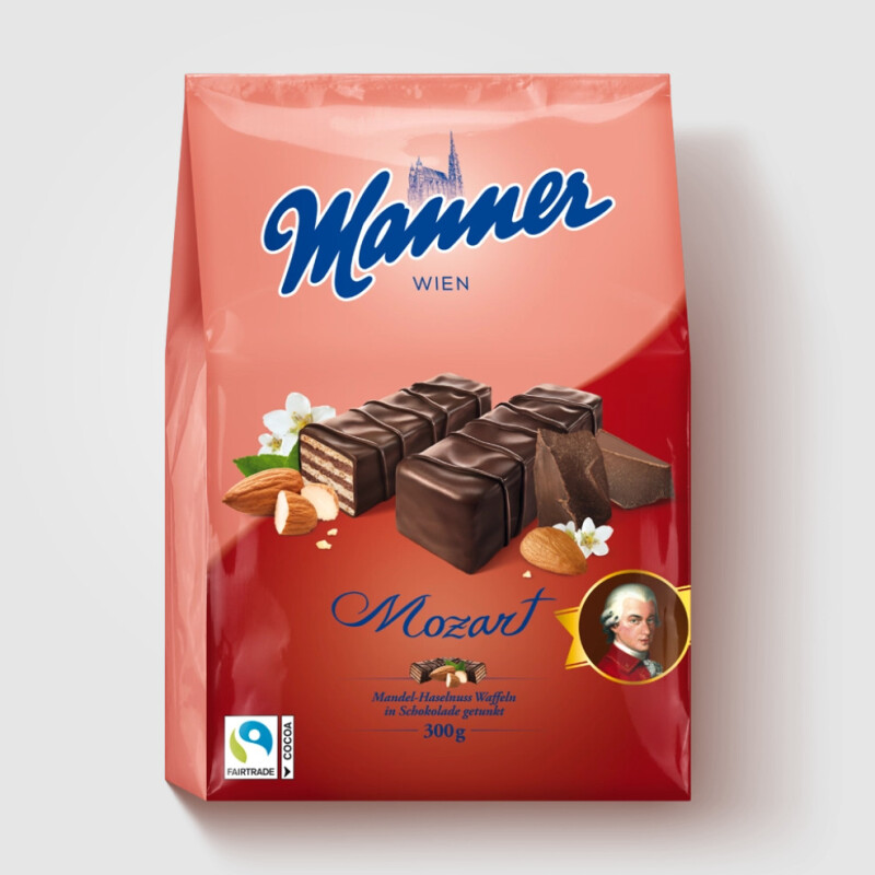 MANNER MOZART ALMOND HAZELNUT WAFERS  300 G.