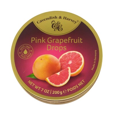 CAVENDISH & HARVEY FRUIT TIN - PINK GRAPEFRUIT   7 oz.