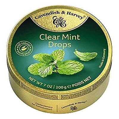 CAVENDISH & HARVEY FRUIT TIN - CLEAR MINT   7 oz.