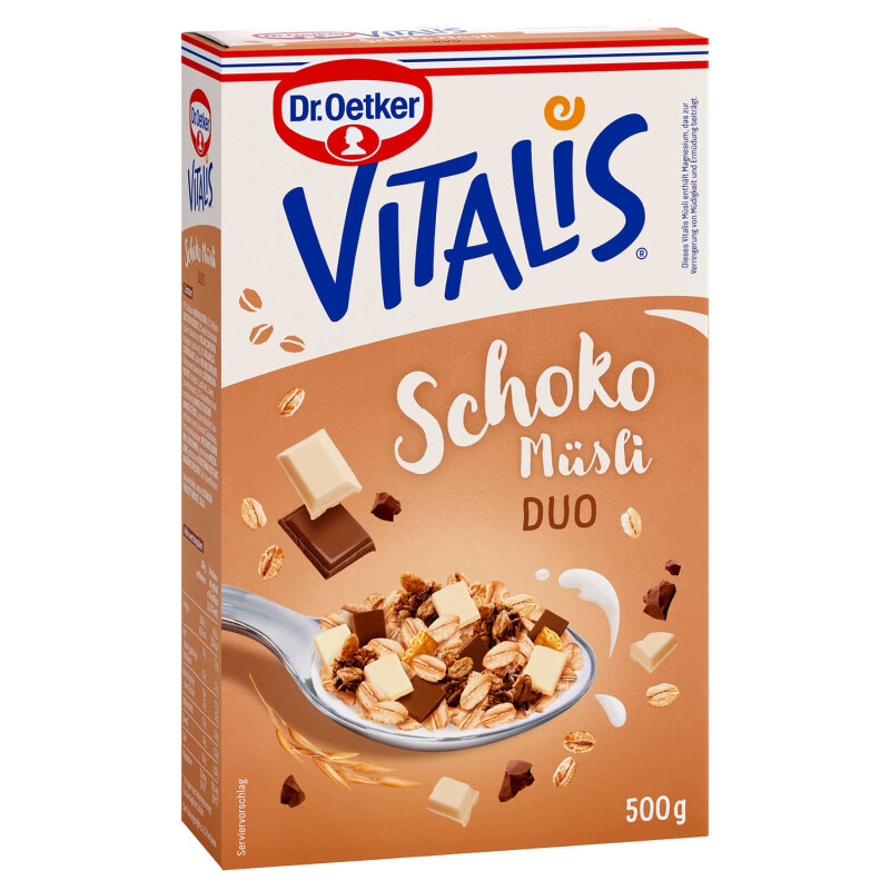 DR. OETKER VITALIS SCHOKO DUO MUESLI  500 G.