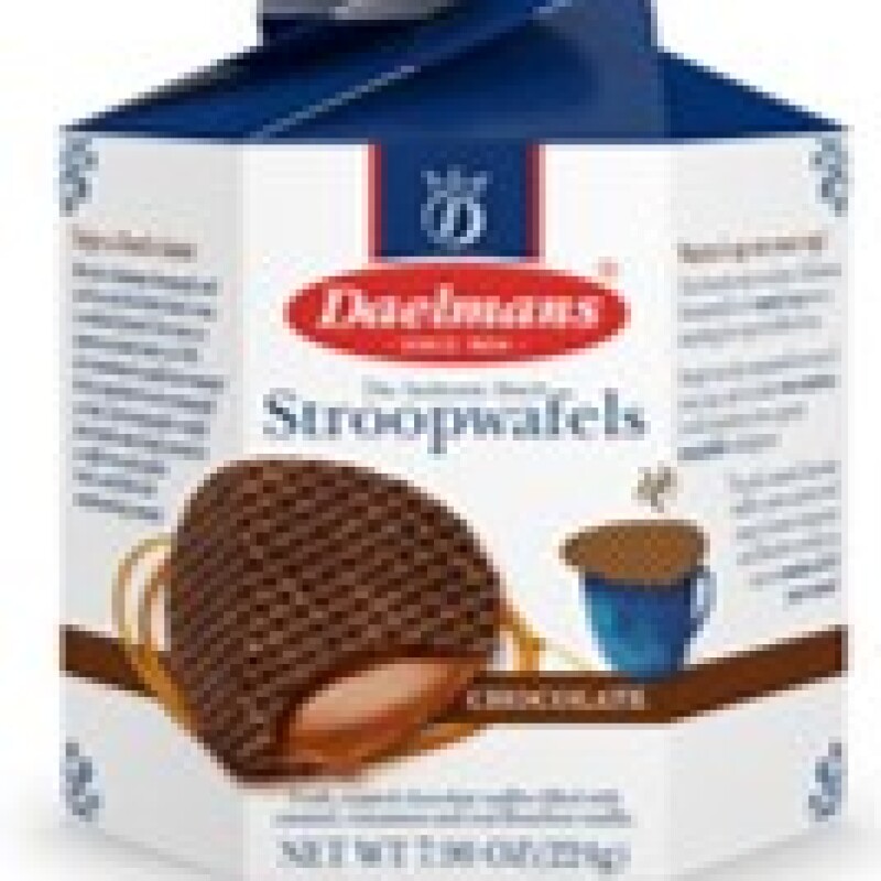 DAELMANS CHOCOLATE-CARAMEL STROOPWAFELS HEX BOX  230 G.