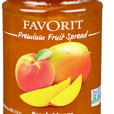 FAVORIT PREMIUM PRESERVES PEACH MANGO 12.3 oz.