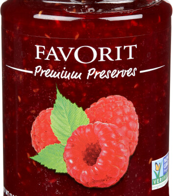 FAVORIT PREMIUM PRESERVES RASPBERRY 12.3 oz.