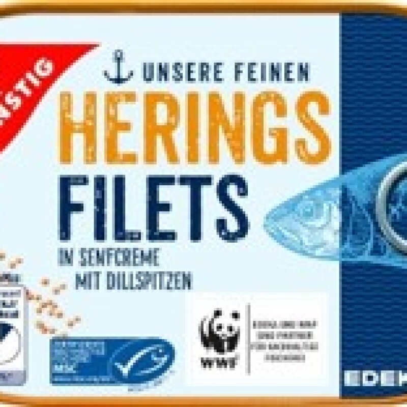 G&G HERINGSFILET IN SENFCREME   1 200 G