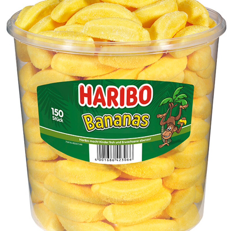 HARIBO BANANAS 150 PCS TUB1050 G.