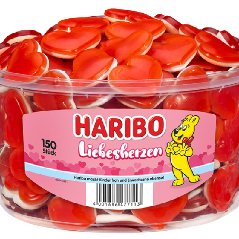 HARIBO LIEBESHERZEN 150 PCS TUB1200 G.