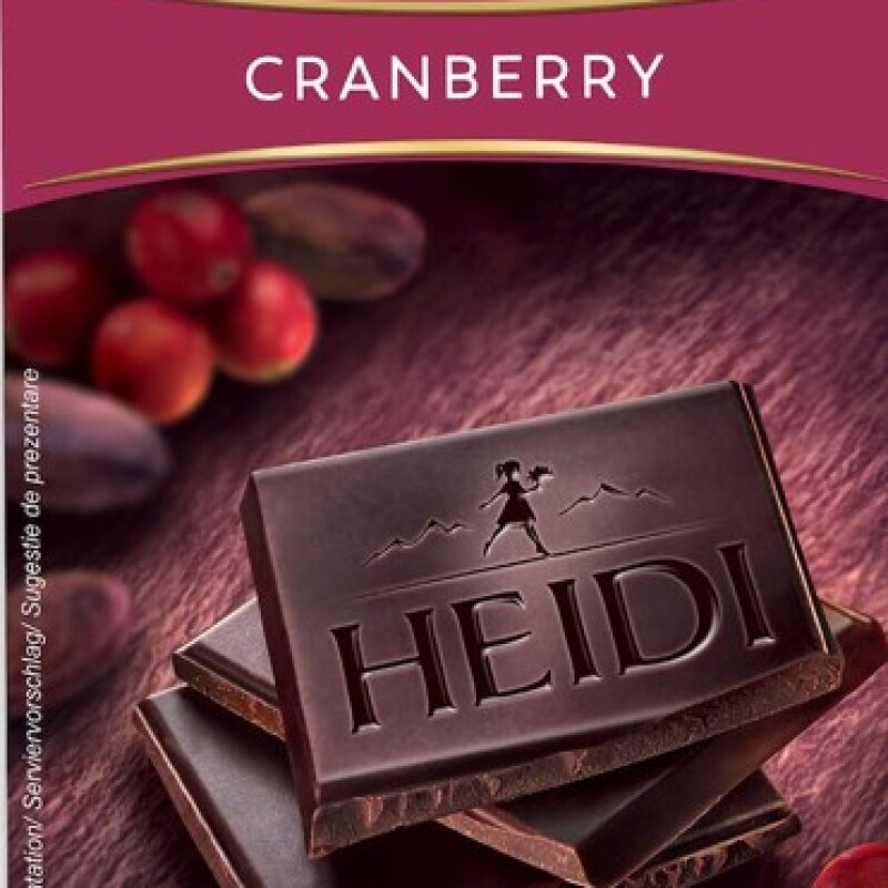 HEIDI DARK WITH CRANBERRY  80 G.