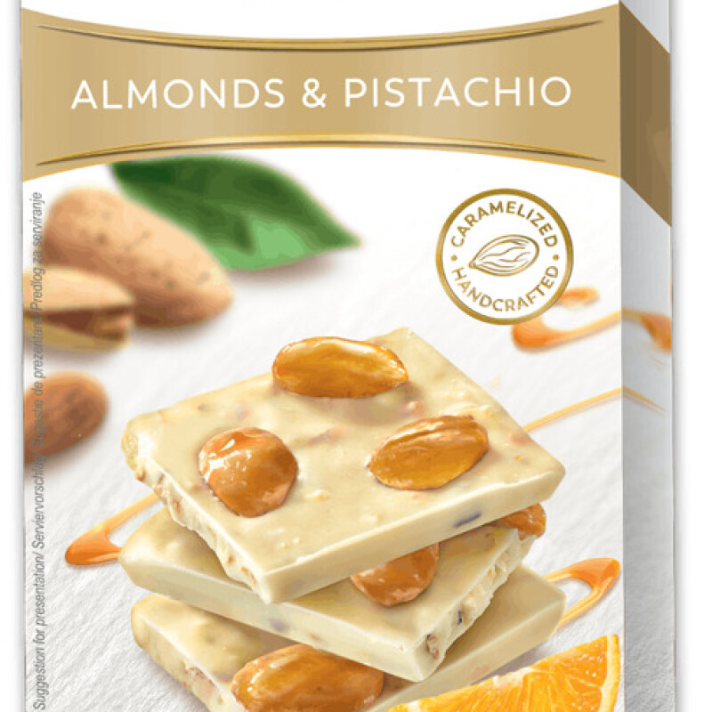 HEIDI GRAND'OR WHITE ALMONDS & PISTACHIOS   100 G.