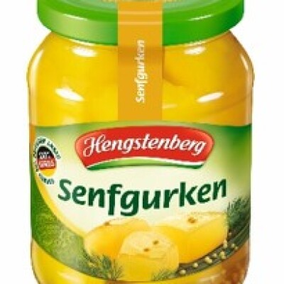 HENGSTENBERG SENFGURKEN 370 ML.  GLASS