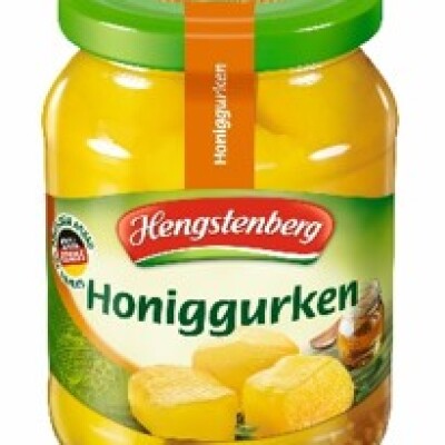 HENGSTENBERG HONIGGURKEN 370 ML.  GLASS