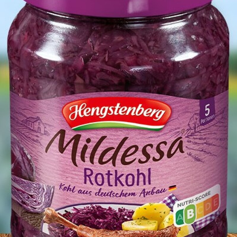 HENGSTENBERG ROTESSA ROTKOHL  720 ML.   GLASS