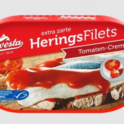 HAWESTA HERRING FILLETS IN TOMATO CREAM  200 G.